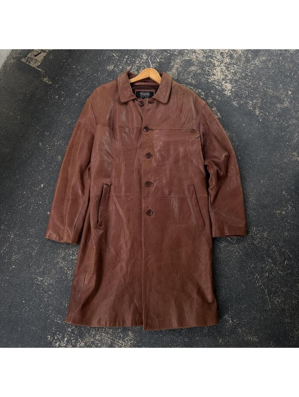 Vintage 90’s Brown Wilson Leather Trench Jacket
